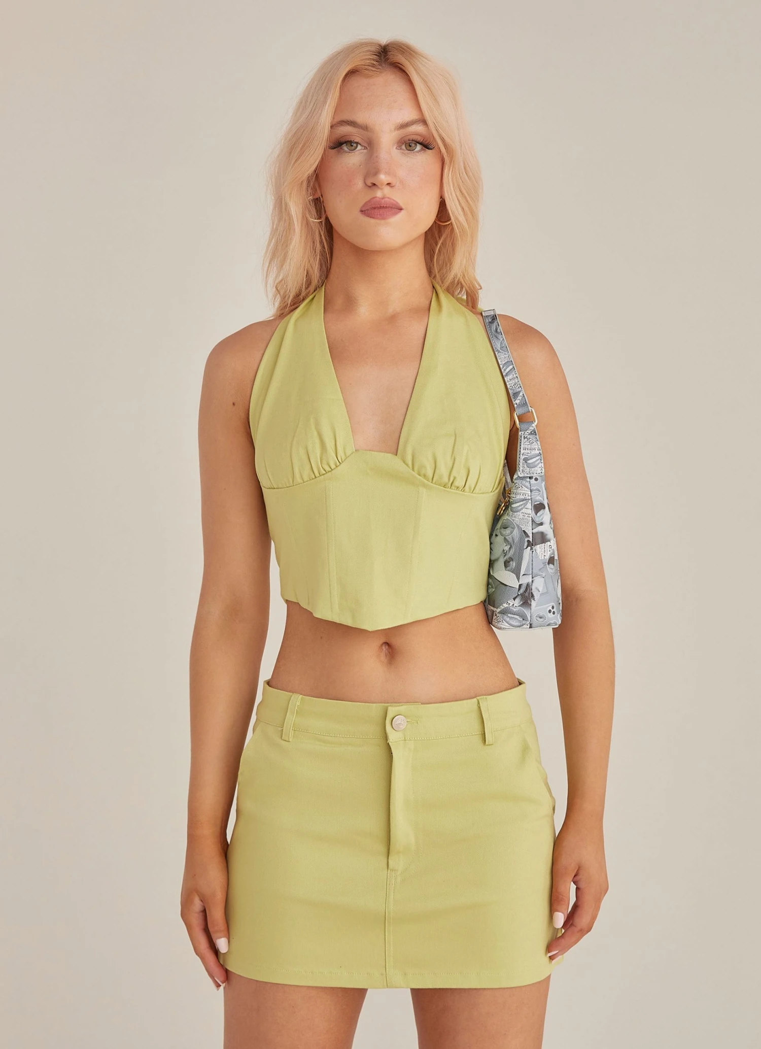 Riley Hubatka X Peppermayo Feel The Sun Drill Mini Skirt - Sage New & Most Loved 5 Riley Hubatka X Peppermayo Feel The Sun Drill Mini Skirt - Sage New & Most Loved