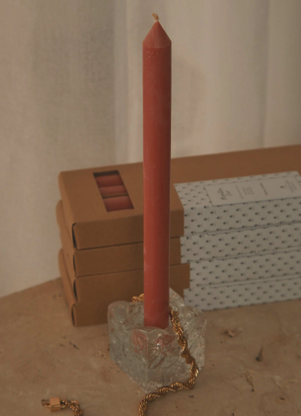 Candle Co Moreton Eco Dinner Candle 4 Pack - Baked Clay 6 Candle Co Moreton Eco Dinner Candle 4 Pack - Baked Clay