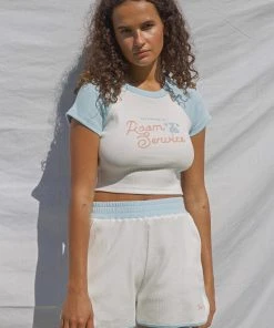 Vacancy Supply Hotline Ringer Tee - White New & Most Loved 13 Vacancy Supply Hotline Ringer Tee - White New & Most Loved