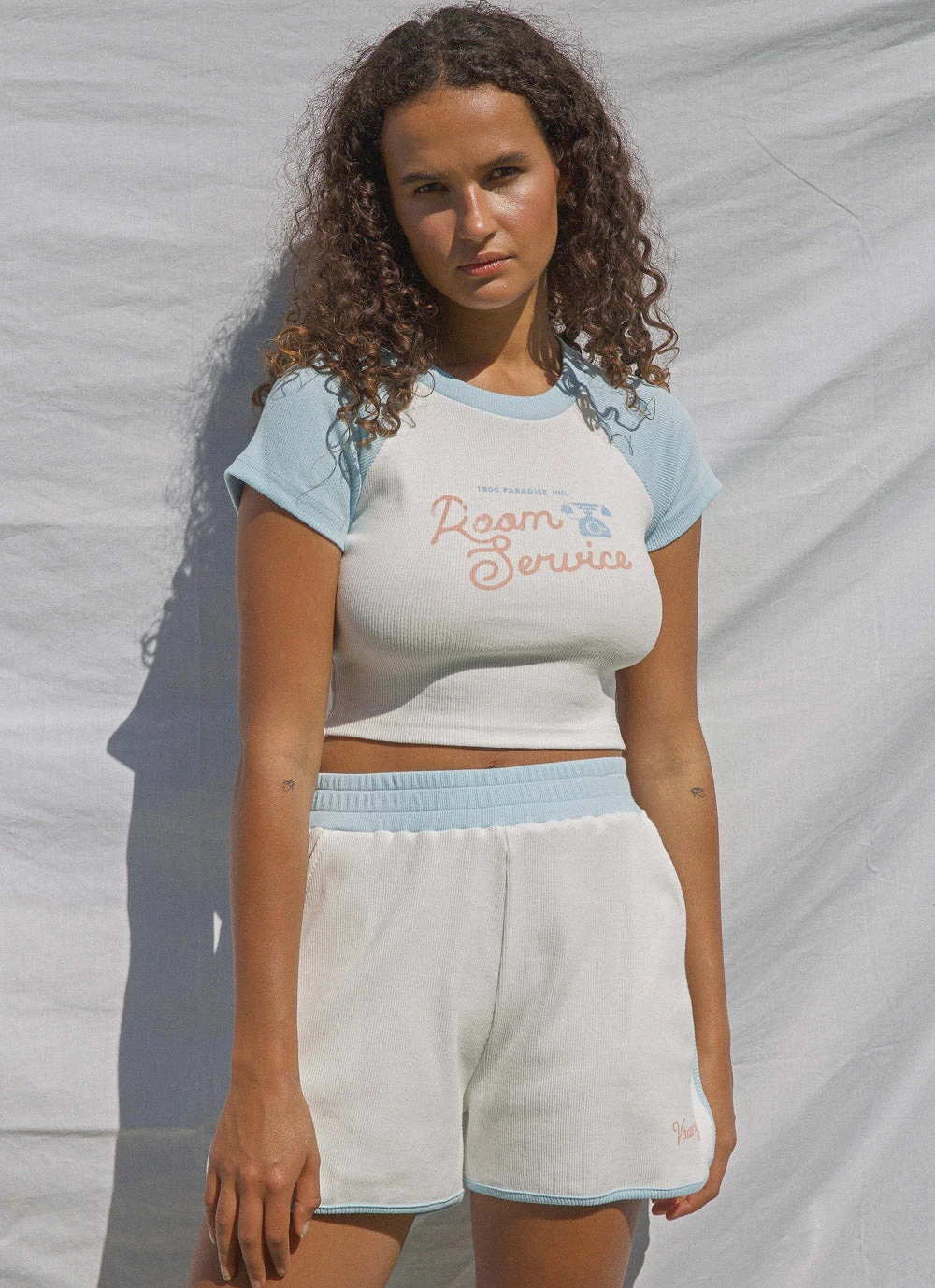 Vacancy Supply Hotline Ringer Tee - White New & Most Loved 7 Vacancy Supply Hotline Ringer Tee - White New & Most Loved