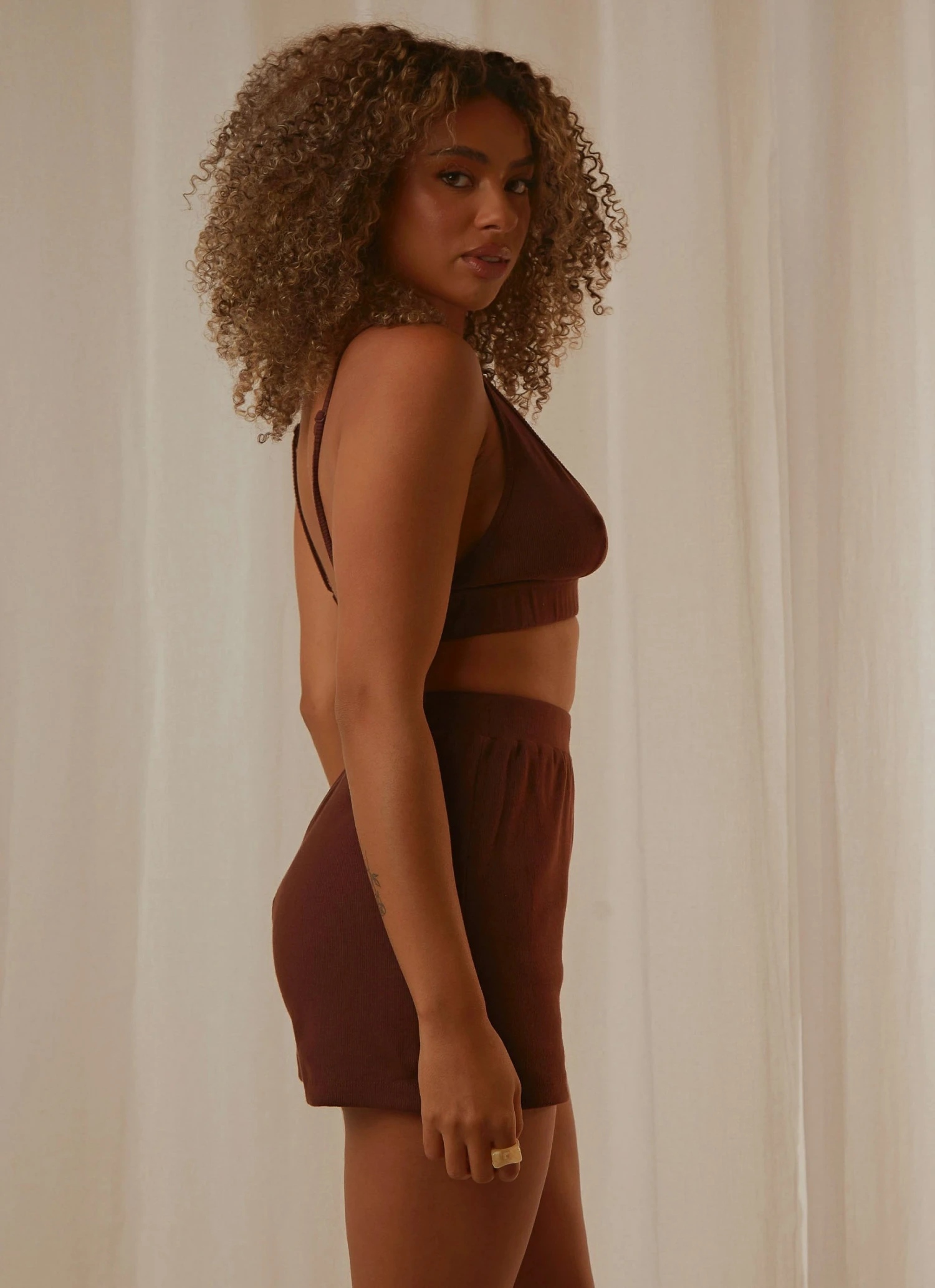 Peppermayo Exclusive PM Basic Organic Cotton Bralette - Choc Brown New & Most Loved Peppermayo Exclusive PM Basic Organic Cotton Bralette - Choc Brown New & Most Loved