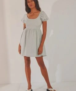 Peppermayo On The Horizon Mini Dress - Sage Gingham 9 Peppermayo On The Horizon Mini Dress - Sage Gingham