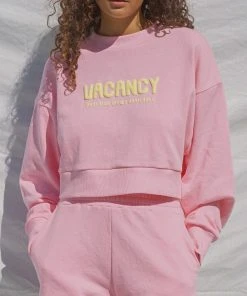 Vacancy Supply Arrival Cropped Jumper - Pink Soda 4 Vacancy Supply Arrival Cropped Jumper - Pink Soda