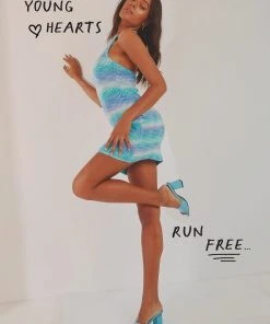 Peppermayo Young Hearts Mini Dress - Blue