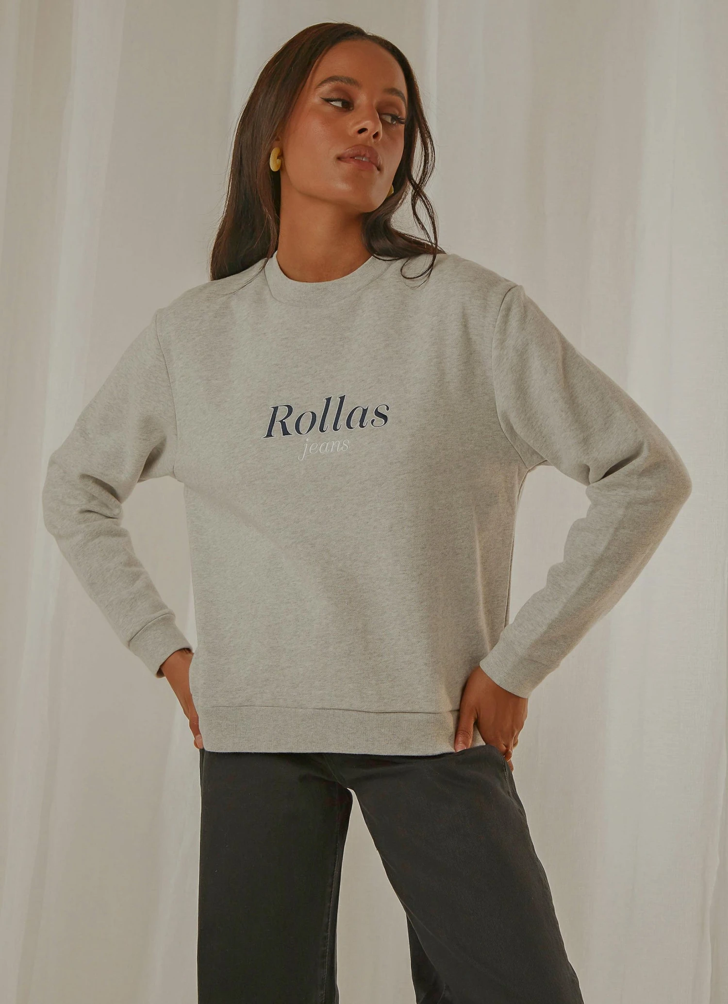 Rolla's New & Most Loved Slouch Sport Sweater - Grey Marle Rolla's New & Most Loved Slouch Sport Sweater - Grey Marle