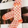 Peppermayo New & Most Loved No Promises Socks - Orange Check 2 Peppermayo New & Most Loved No Promises Socks - Orange Check