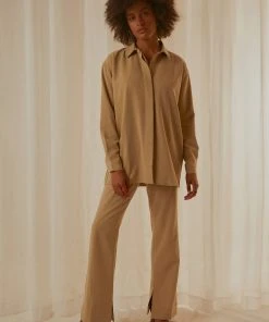 4th & Reckless Nessa Shirt - Beige New & Most Loved