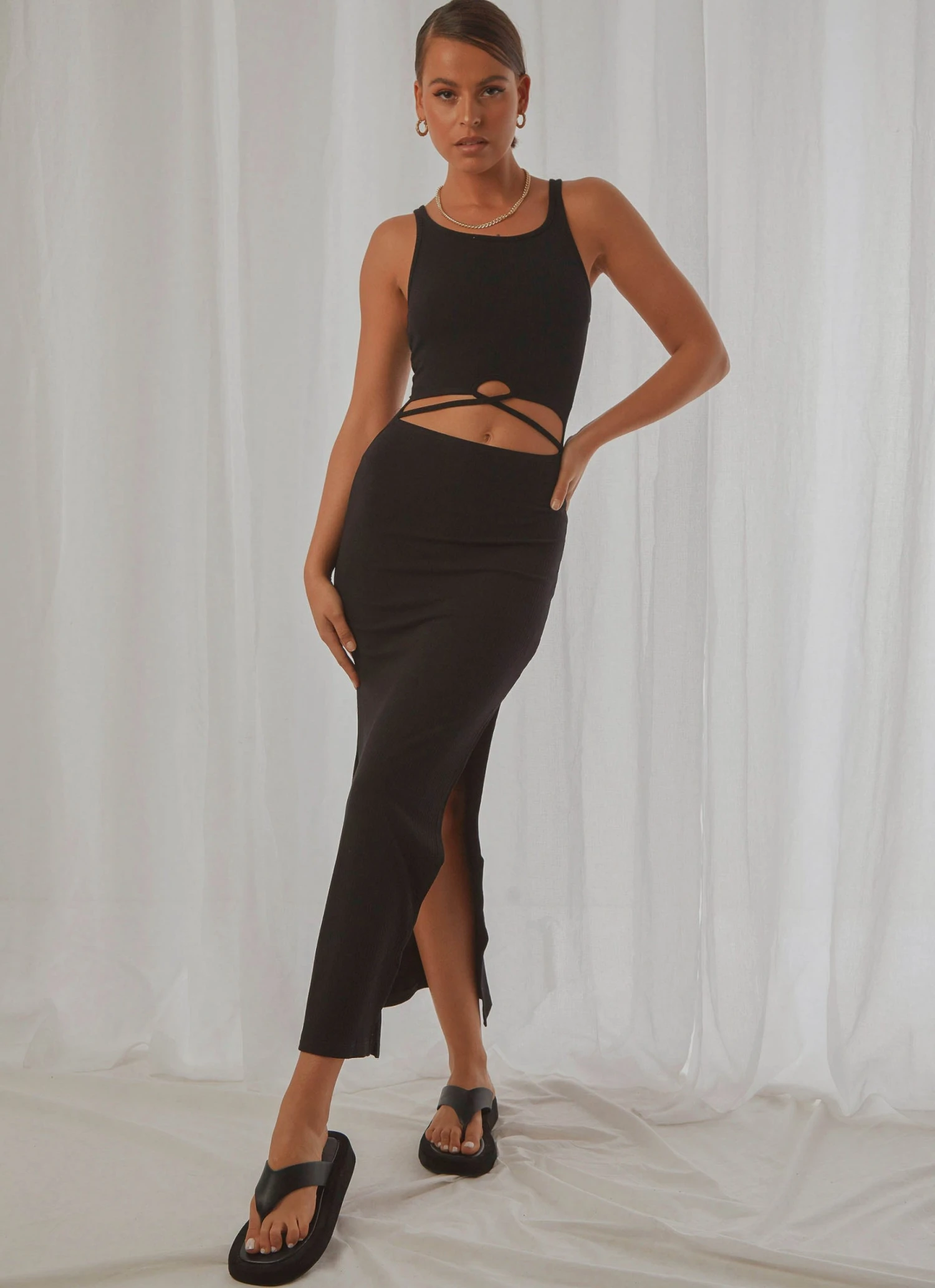 Peppermayo Los Angeles Midi Dress - Black 4 Peppermayo Los Angeles Midi Dress - Black