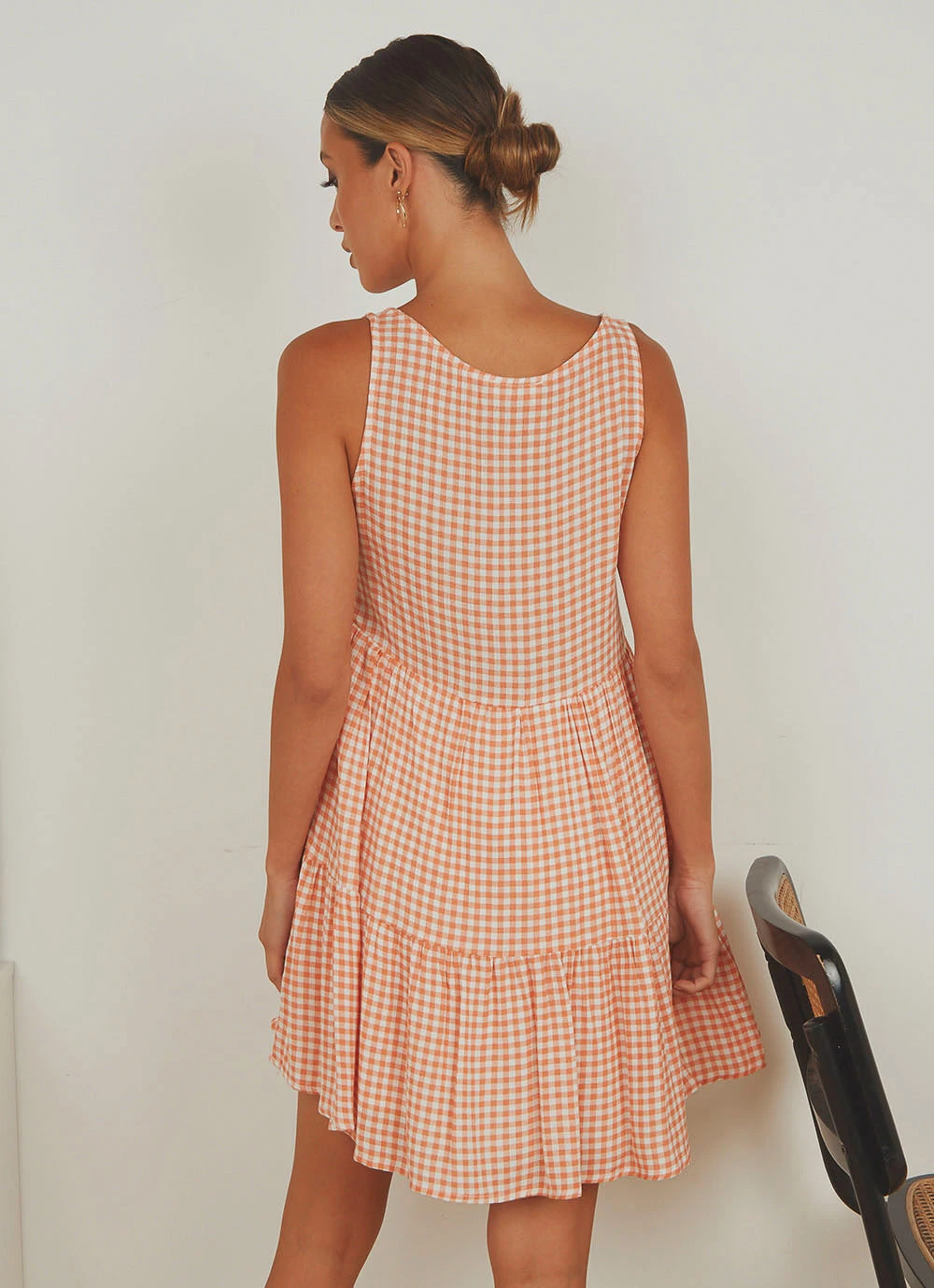 Peppermayo Facing The Sun Mini Dress - Peach Gingham New Dresses 7 Peppermayo Facing The Sun Mini Dress - Peach Gingham New Dresses