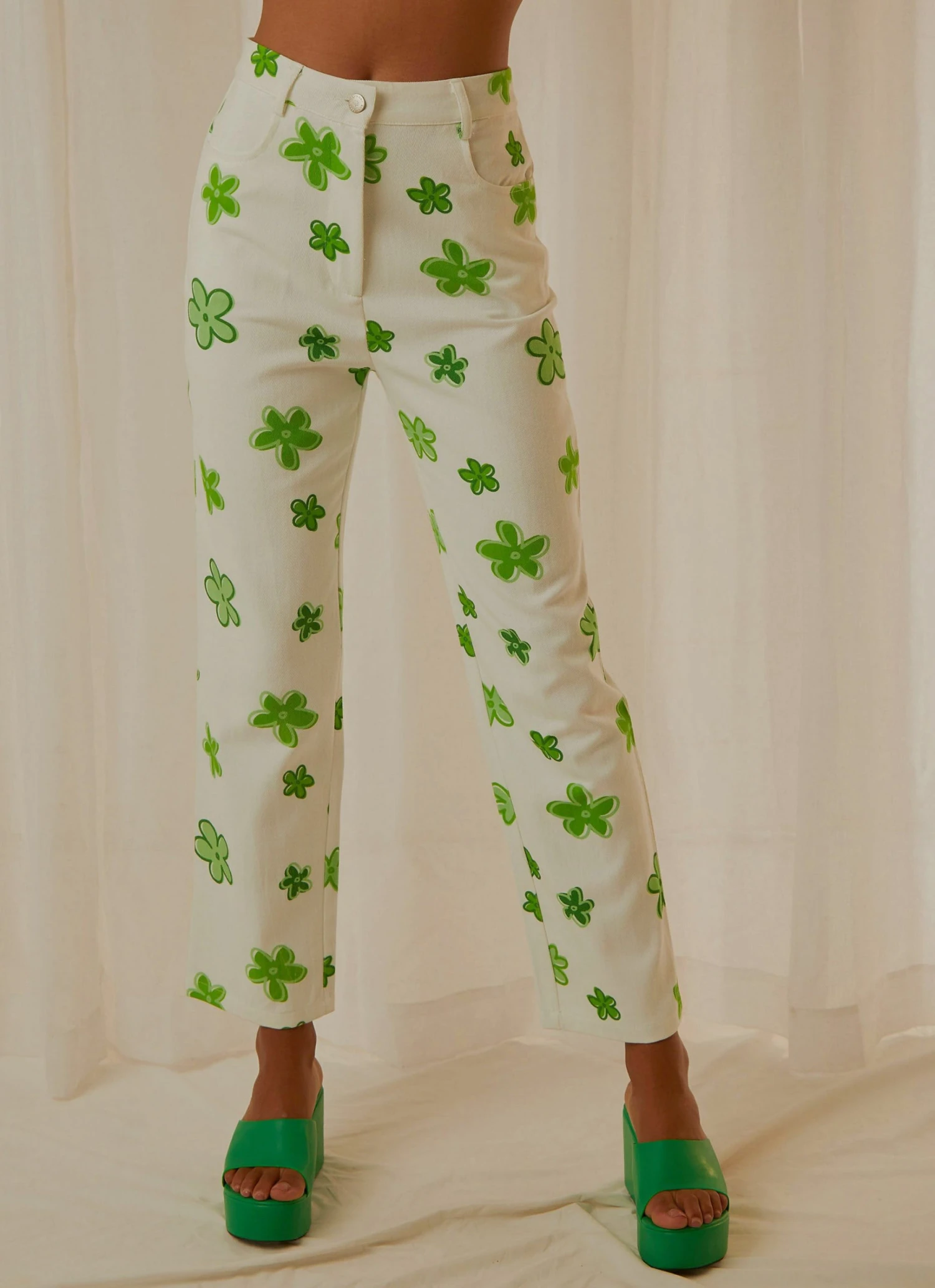 Peppermayo Exclusive Keep Your Heart Pants - Green Wild Poppies 5 Peppermayo Exclusive Keep Your Heart Pants - Green Wild Poppies