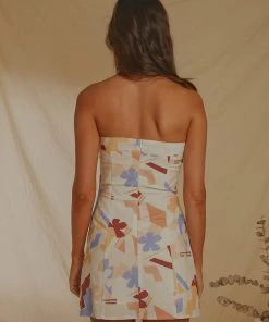 Peppermayo Exclusive New & Most Loved Sun And Sand Bustier Mini Dress - Abstract Resort