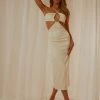 Peppermayo Exclusive Au Revoir Midi Dress - Ivory
