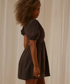 Nude Lucy Nima Linen Mini Dress - Coal New & Most Loved