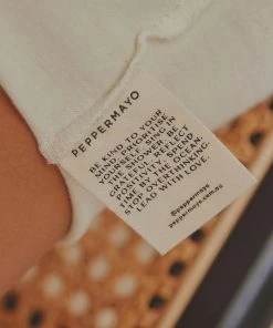 National Breast Cancer Foundation X Peppermayo Lead With Love Baby Tee - Natural New & Most Loved