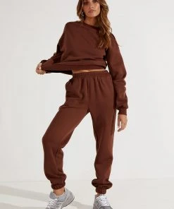 Peppermayo Exclusive New & Most Loved It Crowd Trackpants - Choc Brown