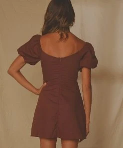 Peppermayo Exclusive San Sebastian Linen Mini Dress - Chocolate 11 Peppermayo Exclusive San Sebastian Linen Mini Dress - Chocolate