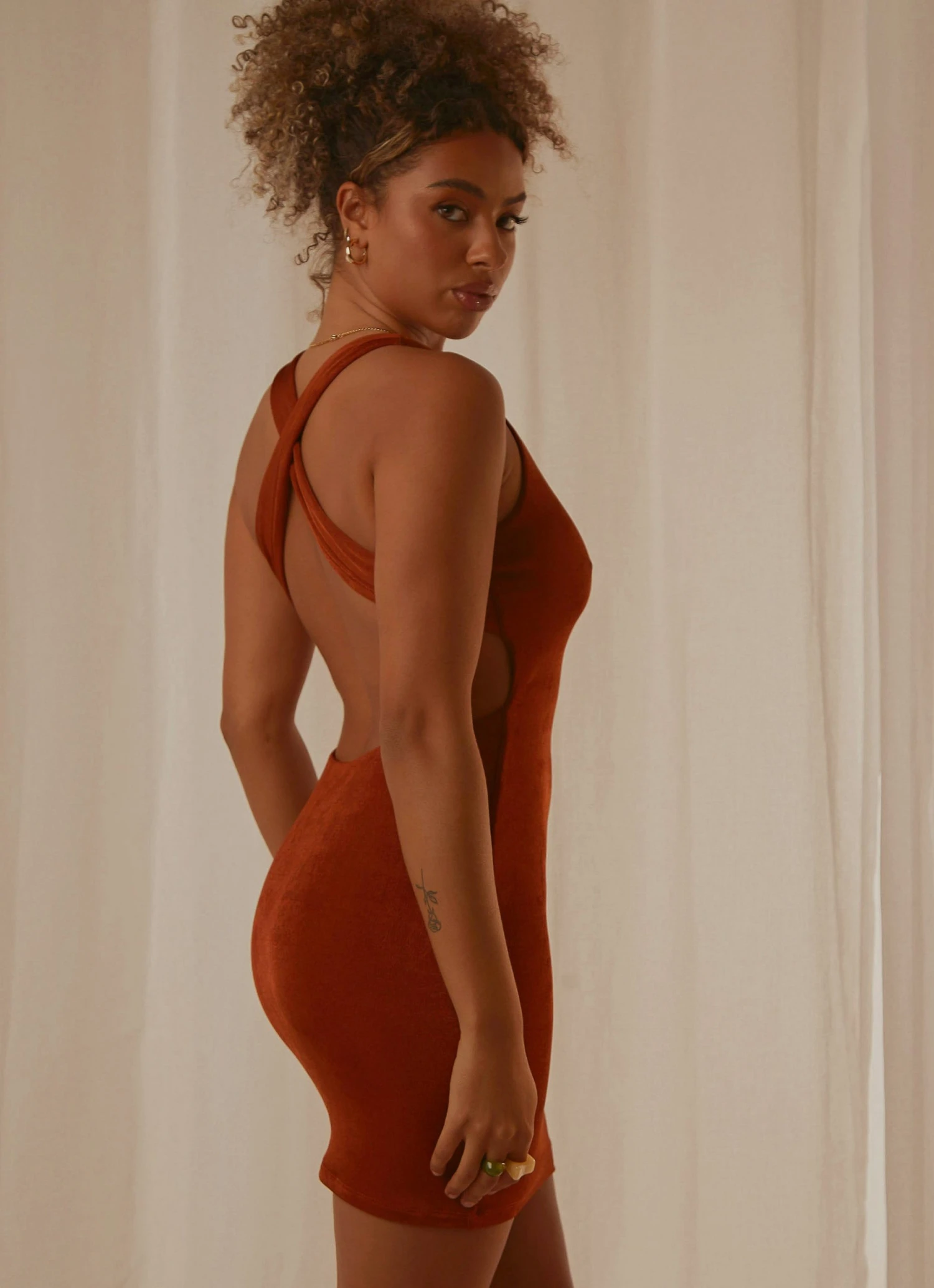 Peppermayo Moving On Up Mini Dress - Choc Brown 6 Peppermayo Moving On Up Mini Dress - Choc Brown