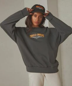 Thrills Underline Slouch Crew - Merch Black 8 Thrills Underline Slouch Crew - Merch Black