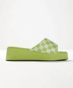 Cult Avenue Kimora Mule - Lime Checkerboard