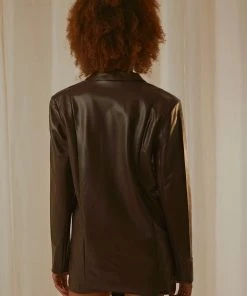 4th & Reckless Cappucine Blazer - Truffle PU New & Most Loved