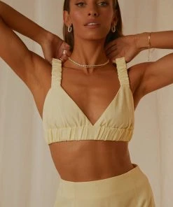 Peppermayo Exclusive All I See Crop Top - Butter