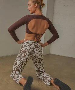 Peppermayo Exclusive Total Crush Tie Back Top - Choc Brown New & Most Loved