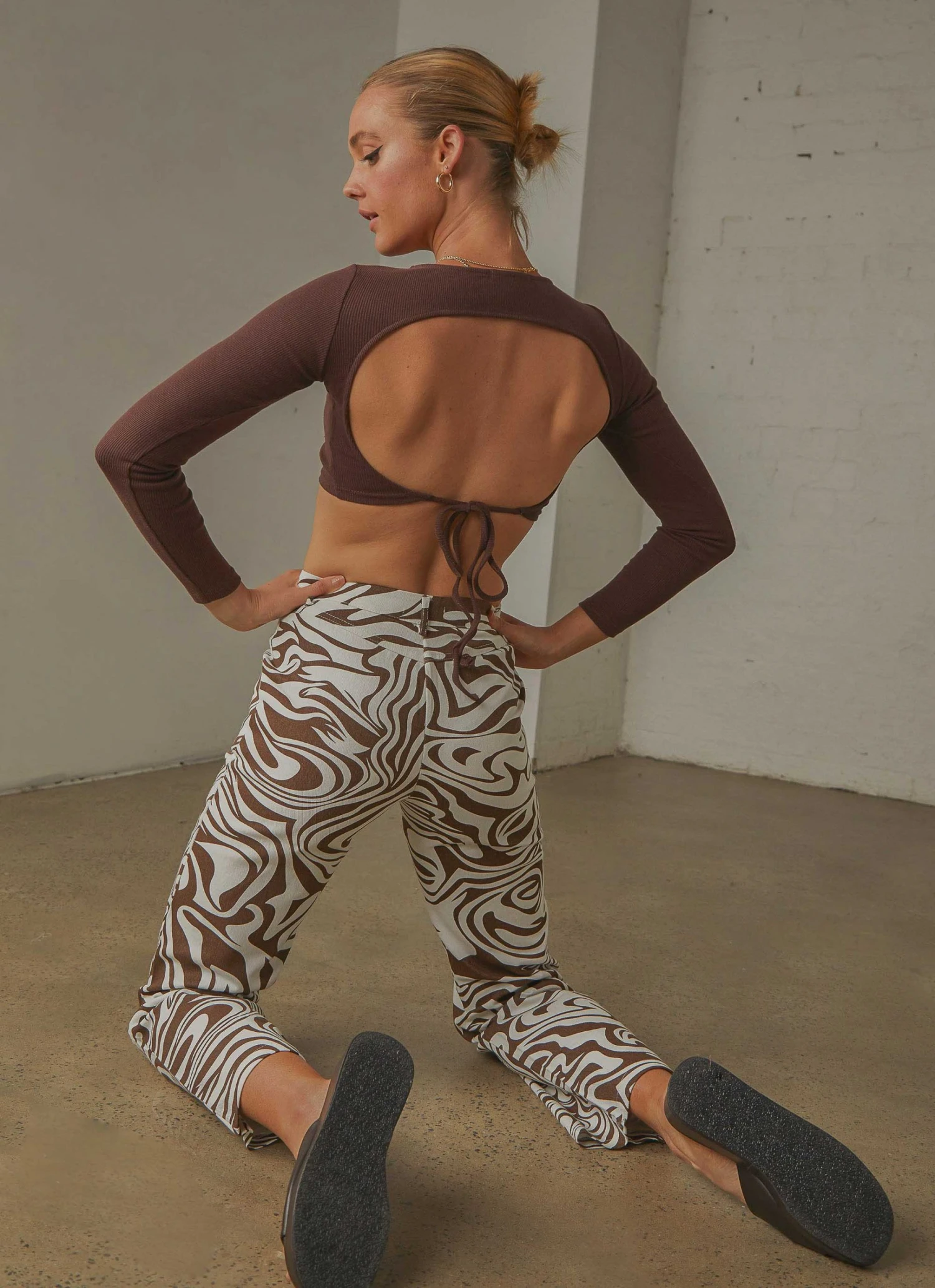 Peppermayo Exclusive Total Crush Tie Back Top - Choc Brown New & Most Loved 4 Peppermayo Exclusive Total Crush Tie Back Top - Choc Brown New & Most Loved