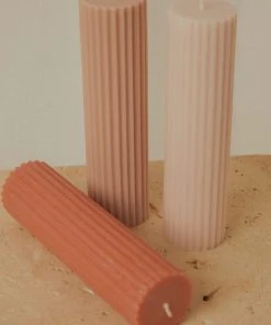 Candle Co New & Most Loved Moreton Eco Fluted Pillar - Baked Clay 8 Candle Co New & Most Loved Moreton Eco Fluted Pillar - Baked Clay