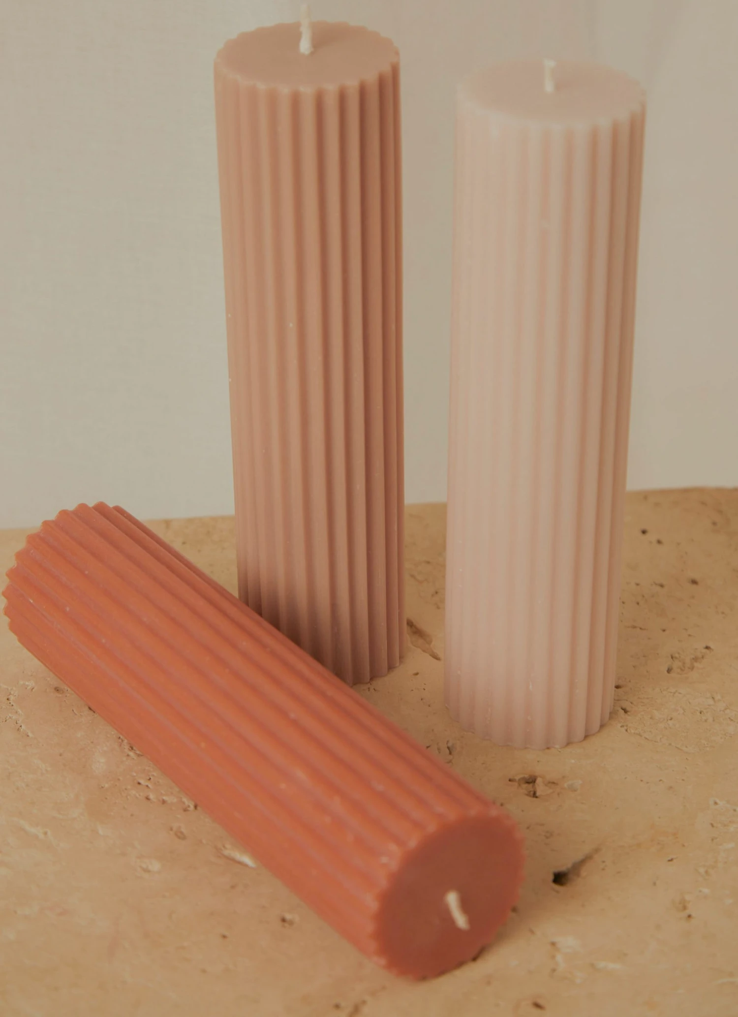 Candle Co New & Most Loved Moreton Eco Fluted Pillar - Baked Clay 5 Candle Co New & Most Loved Moreton Eco Fluted Pillar - Baked Clay