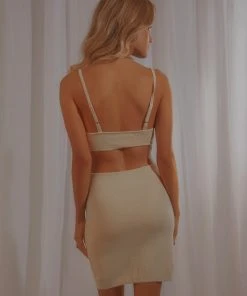 Peppermayo Exclusive New & Most Loved Iman Knit Mini Dress - Cream