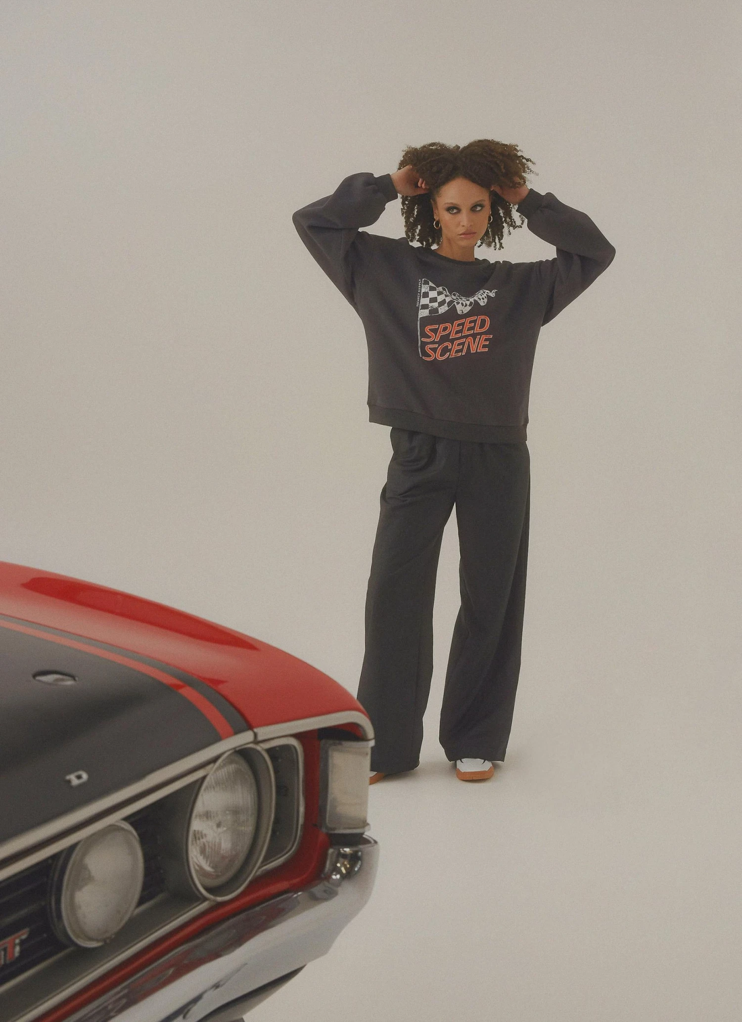 Vacancy Supply Speed Racer Crewneck - Charcoal 5 Vacancy Supply Speed Racer Crewneck - Charcoal