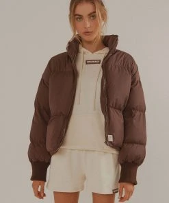 Vacancy Supply New & Most Loved Jetty Puffer Jacket - Choc Brown