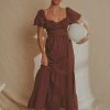 National Breast Cancer Foundation X Peppermayo New & Most Loved Europe Local Linen Maxi Dress - Choc Brown