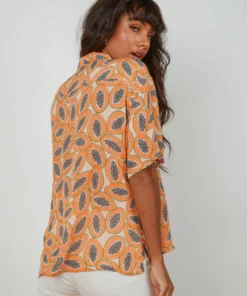 Cools Club Resort Shirt - Papaya New Tops 11 Cools Club Resort Shirt - Papaya New Tops