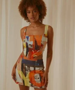 Peppermayo Exclusive Strolling Sunset Bustier Top - PM Film Graphic New & Most Loved 9 Peppermayo Exclusive Strolling Sunset Bustier Top - PM Film Graphic New & Most Loved