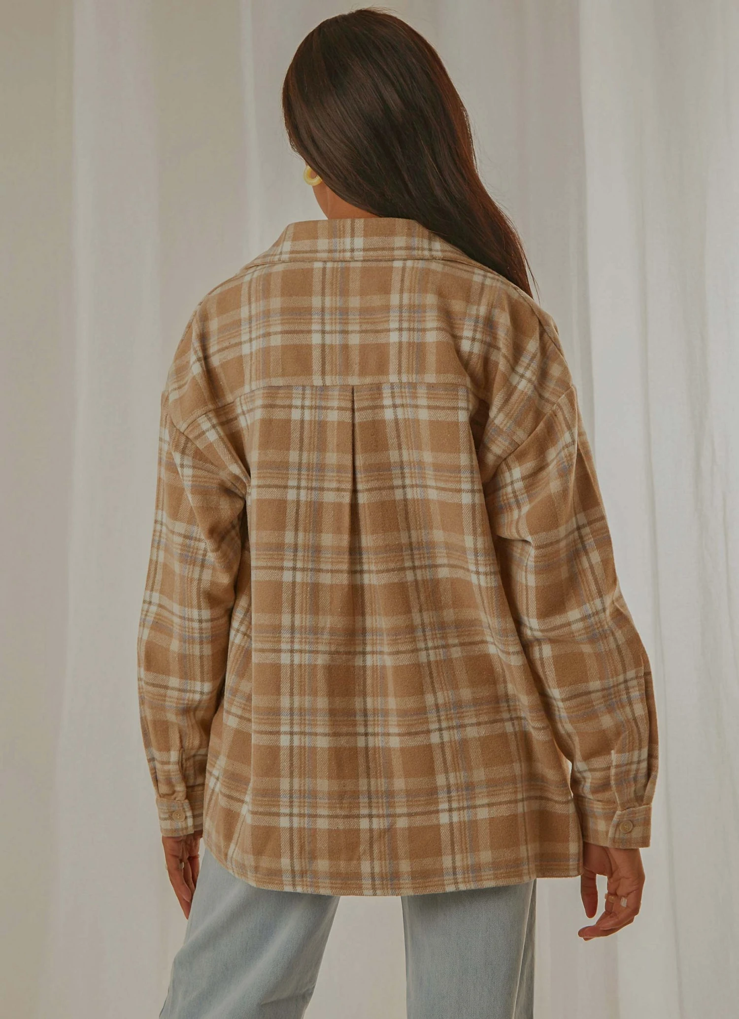 Peppermayo Exclusive New & Most Loved Day Trip Oversized Flannel Shirt - Beige Check 8 Peppermayo Exclusive New & Most Loved Day Trip Oversized Flannel Shirt - Beige Check