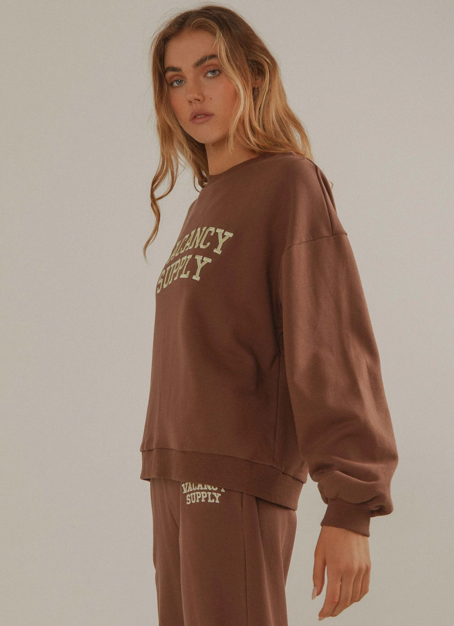 Vacancy Supply New & Most Loved Camp Varsity Crewneck - Choc Brown 7 Vacancy Supply New & Most Loved Camp Varsity Crewneck - Choc Brown