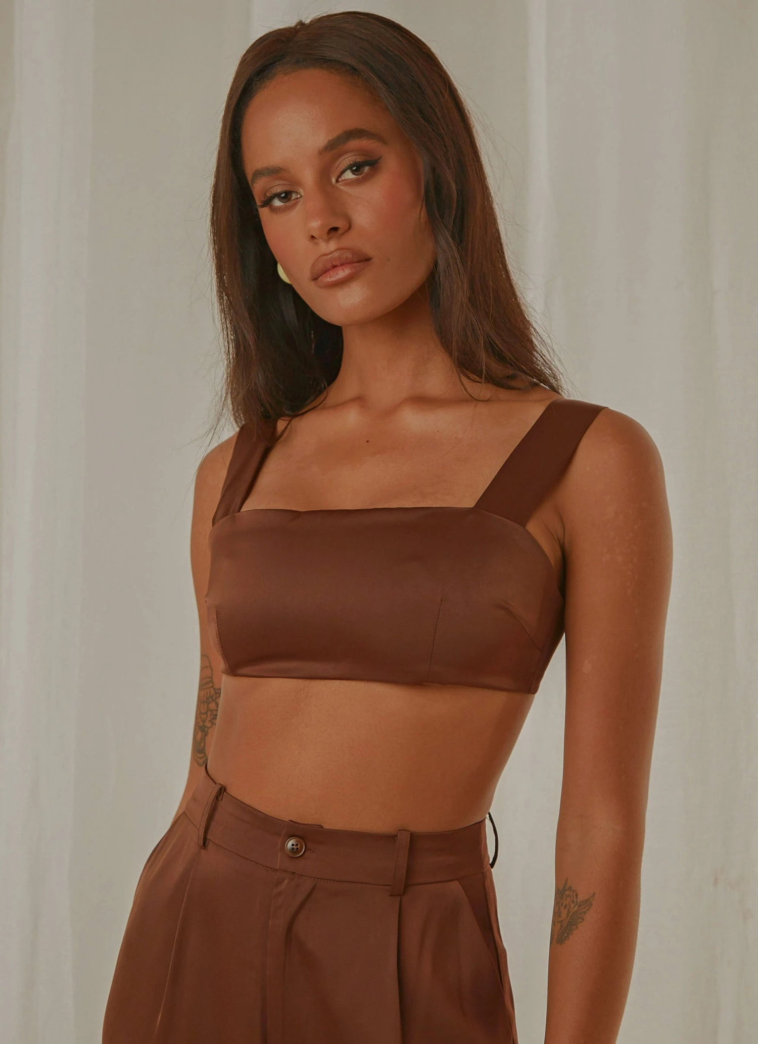 Peppermayo Exclusive New Space Crop - Choc Brown New & Most Loved 5 Peppermayo Exclusive New Space Crop - Choc Brown New & Most Loved