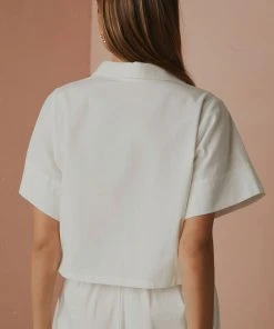 Peppermayo Exclusive Slumber Linen Crop Shirt - White New & Most Loved 11 Peppermayo Exclusive Slumber Linen Crop Shirt - White New & Most Loved