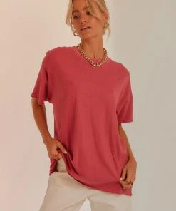 Afends New & Most Loved Slay Hemp Oversized Tee - Watermelon