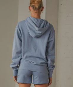 Champion Vintage Dye Boyfriend Hoodie - Wildflower Blue