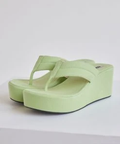 Riley Hubatka X Peppermayo Castaway Platform Thong - Avocado