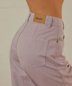 Afends Shelby Hemp Twill Wide Leg Pant - Lilac