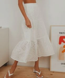 Peppermayo New & Most Loved Callie Midi Skirt - White 10 Peppermayo New & Most Loved Callie Midi Skirt - White