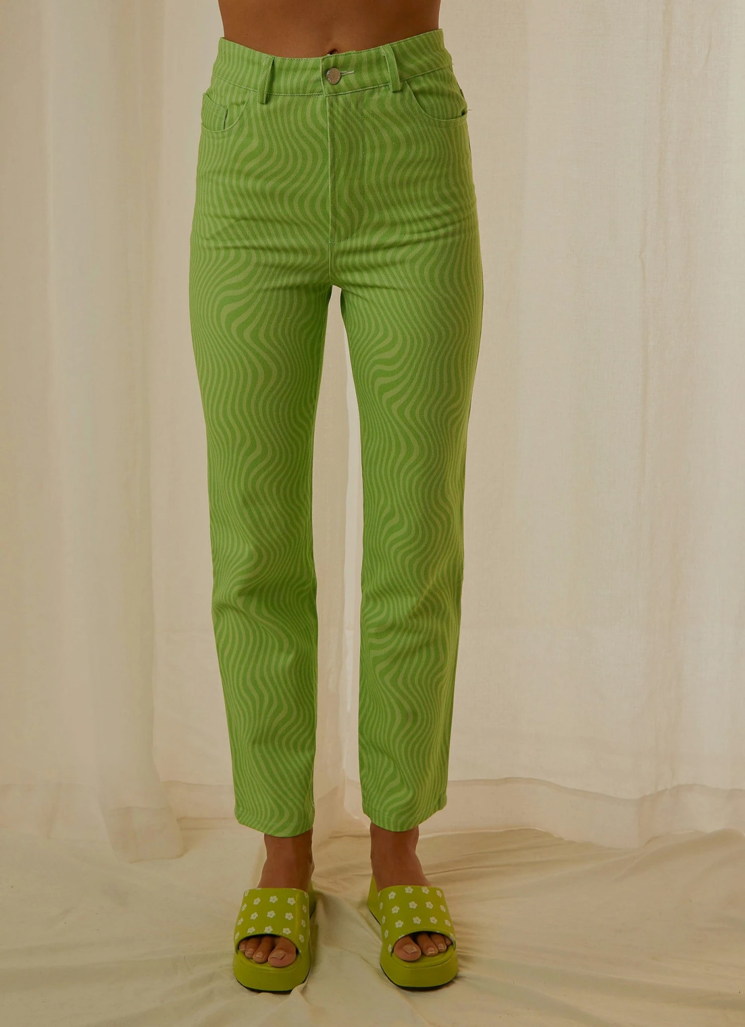 Peppermayo Exclusive Electric Avenue Pants - Lime Wave New & Most Loved 6 Peppermayo Exclusive Electric Avenue Pants - Lime Wave New & Most Loved