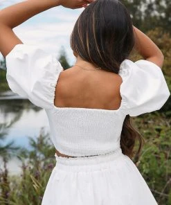 Peppermayo Vacation Drinks Crop - White 10 Peppermayo Vacation Drinks Crop - White