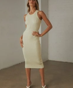 Peppermayo On Replay Knit Midi Dress - Yellow New & Most Loved