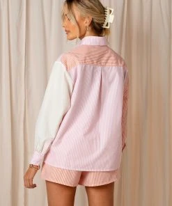 Peppermayo Exclusive Saturday Sun Stripe Shirt - Sherbert Stripe New & Most Loved