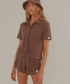 Vacancy Supply Holiday Terry Shirt - Choc Brown New & Most Loved 11 Vacancy Supply Holiday Terry Shirt - Choc Brown New & Most Loved