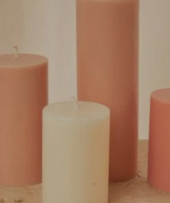 Candle Co Moreton Eco Slim Pillar- 5cm X 7.5cm - Ivory New & Most Loved